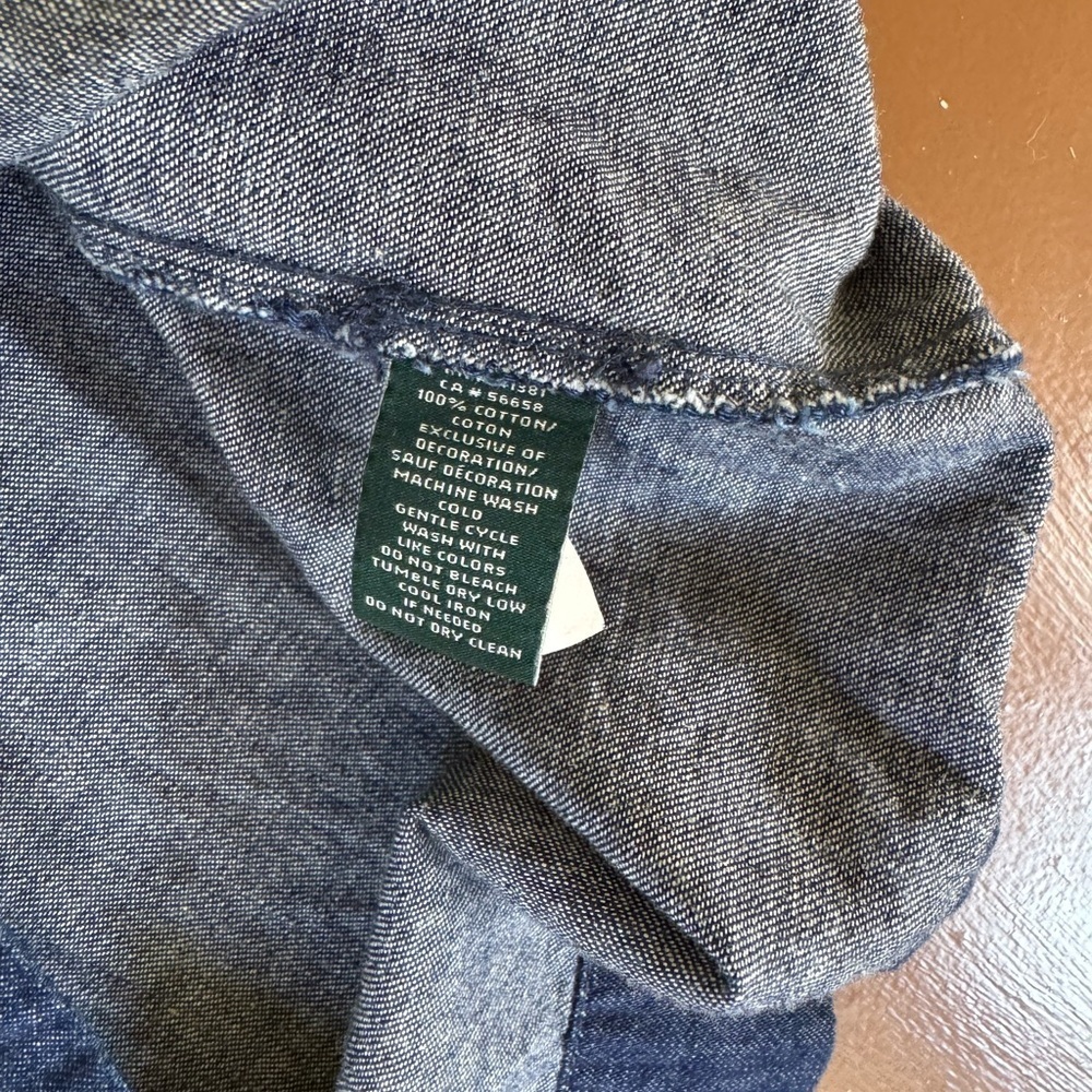 Lauren Ralph Lauren Blue Denim Dress. Women’s 8P - Picture 4 of 6